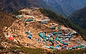 The Town Of Namche Bazaar, Khumbu Region, Nepal; Khumbu Region, Nepal