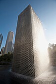 Stone Water Fountain, Chicago, Illinois, Usa