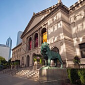 Building With Lion Statue