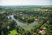 Luftaufnahme von Farmland, Siem Reap, Kambodscha