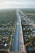 Aerial View Of Interstate Highway 95 Looking South Towards Miami, Florida, Usa; Miami, Florida, Usa