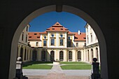 Prague, Czech Republic; Palace Through An Archway