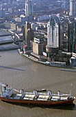Aerial View Of Shanghai And Huangpu River