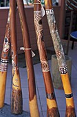 Didgeridoos zum Verkauf, Nahaufnahme