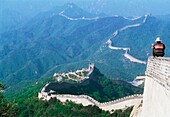 Man Sitting On Wall Of Great Wall Of China