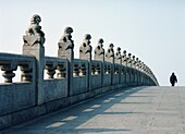 Dogs On The Pillars Of The 17 Arch Bridge In The Grounds Of The Summer Palace