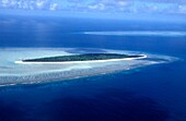 Insel in Capricornia Cays, Luftaufnahme