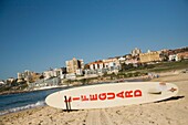 Surfbrett eines Rettungsschwimmers am Bondi Beach