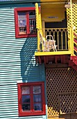 Buntes Haus in La Boca, Nahaufnahme