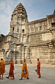 Buddhist Monks At Angkor Wat