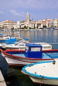 Boats Moored In Row