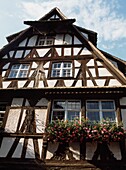 Außenseite eines traditionellen Hauses in Straßburg, Petit France