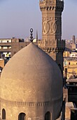 Barquq Mausoleum And Cairo Cityscape