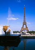 View Of Eiffel Tower From Fountain.