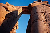 Schnitzereien und Mond, Ruinen von Ramesseion