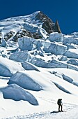 Climber On Mt Blanc