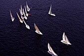 Yachtrennen, Luftaufnahme
