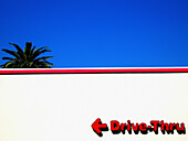 Fast Food Outlet And Palm Trees On Sunset Boulevard