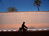 Sillhouette Of Man Cycling