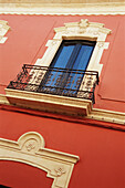 Detail Of Balcony And Red Building, Almeria