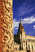 Pillar And Building In Plaza De Espana, Close-Up