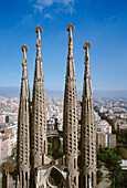 The First Towers Of Construction At Temple Of La Sagrada Familia