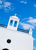 Whitewashed Church With Bell Tower