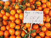 Mandarinen zum Verkauf auf dem Markt