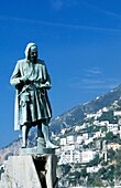 Statue And Amalfi Coastline