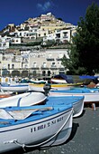 Fishing Boats On Beach In Front Of Positano