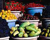 Baskets Of Fruits And Vegetables For Sale