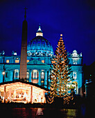 Christmas Tree And St Peter's Basilica