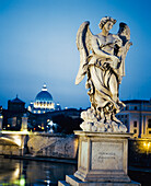 Angel By Bernini And St Peter's Basilica