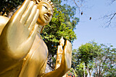 Buddha Statues On Phu Si Hill.