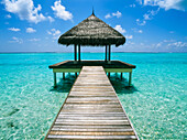 Grass Hut And Pier