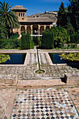 Damenturm in der Nähe des Pools im Casa Real (Königspalast), Blick von oben