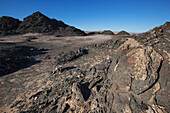 Graphite rocks at dias point; Luderitiz namibia