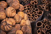 Dried Lemons And Cinnamon Sticks For Sale In The Spice Souk; Dubai, United Arab Emirates