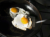 Eggs Frying In A Pan; United Kingdom