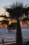 Sunset Over The Ocean, Near Zahora; Andalucia, Spain
