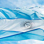 Flagge von Argentinien, Nationalpark Los Glaciares; Provinz Santa Cruz, Argentinien