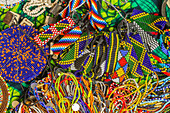 Africa, Tanzania. Display of Maasai bead crafts