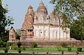 Indien, Khajuraho, Madhya Pradesh Staatlicher Tempel aus der Chandella-Dynastie und Anlage