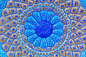 Antike arabisch-islamische Muster. Blaue Töpferei, Madaba, Jordanien