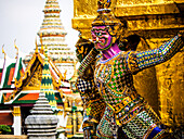 Thailand, Bangkok, Yaksha im Wat Phra Kaeo des Großen Palastes