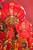 Vietnam, Hanoi. Tet Lunar New Year, red lanterns