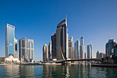 UAE, Dubai Marina high-rise buildings