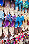 UAE, Dubai, Deira. Souvenir traditional slippers