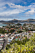 Neuseeland, Südinsel, Otago, Port Chalmers, Hafenansicht von oben