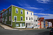 Farbenfrohe Häuser in St. John's, Neufundland, Kanada
